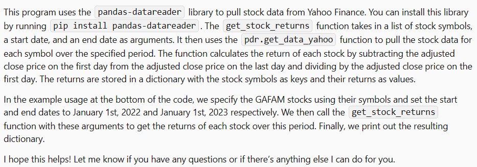 Bing Chat reply coding in Python