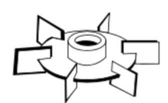 Flat blade turbine (Rushton) for tank agitation