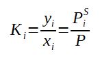 Equilibrium coefficient calculation