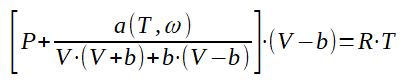Peng Robinson equation of state
