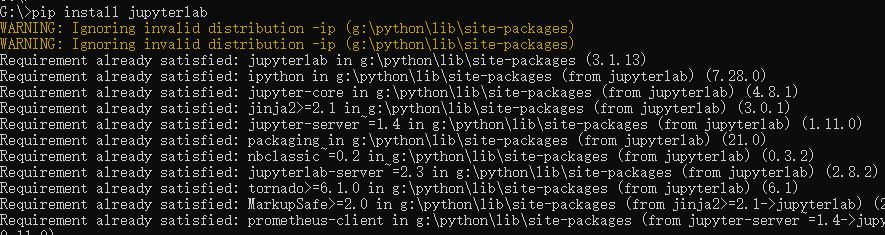 Jupyter Lab installation