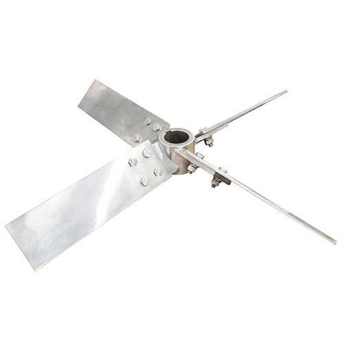 Pitched blade turbine for tank agitation