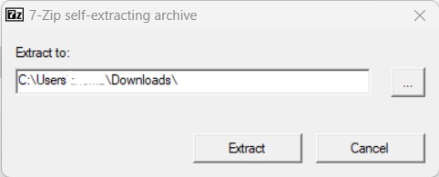 Portable Python program decompress window