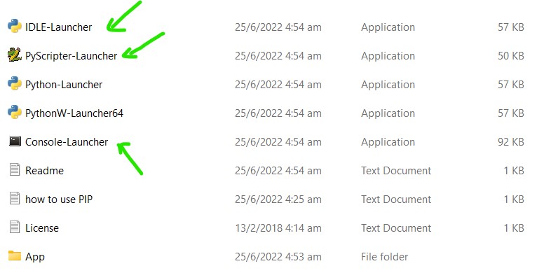 Portable Python folder
